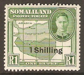 Somaliland Protectorate 1951 1s on 1r Green. SG132.